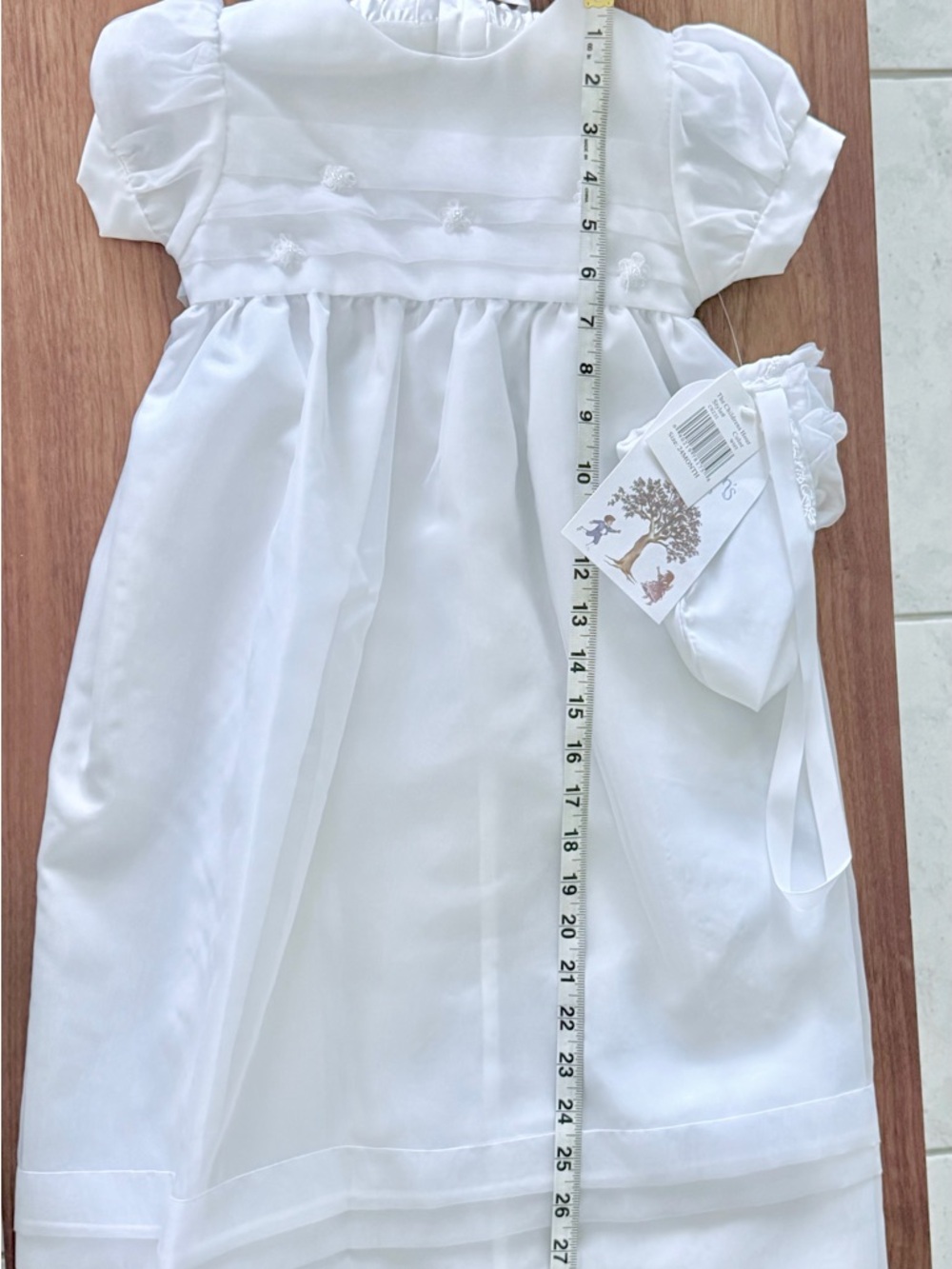 Infant/Tot Wedding Christening Gown, Grace Bonnet, Soft Hanger AND Travel Bag
